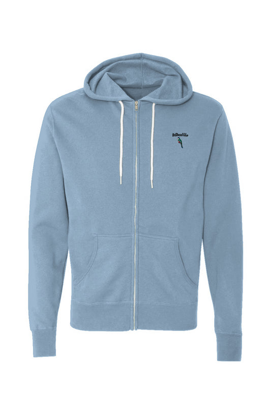 Lightweight Full-Zip Hoodie Unisex: Light Blue