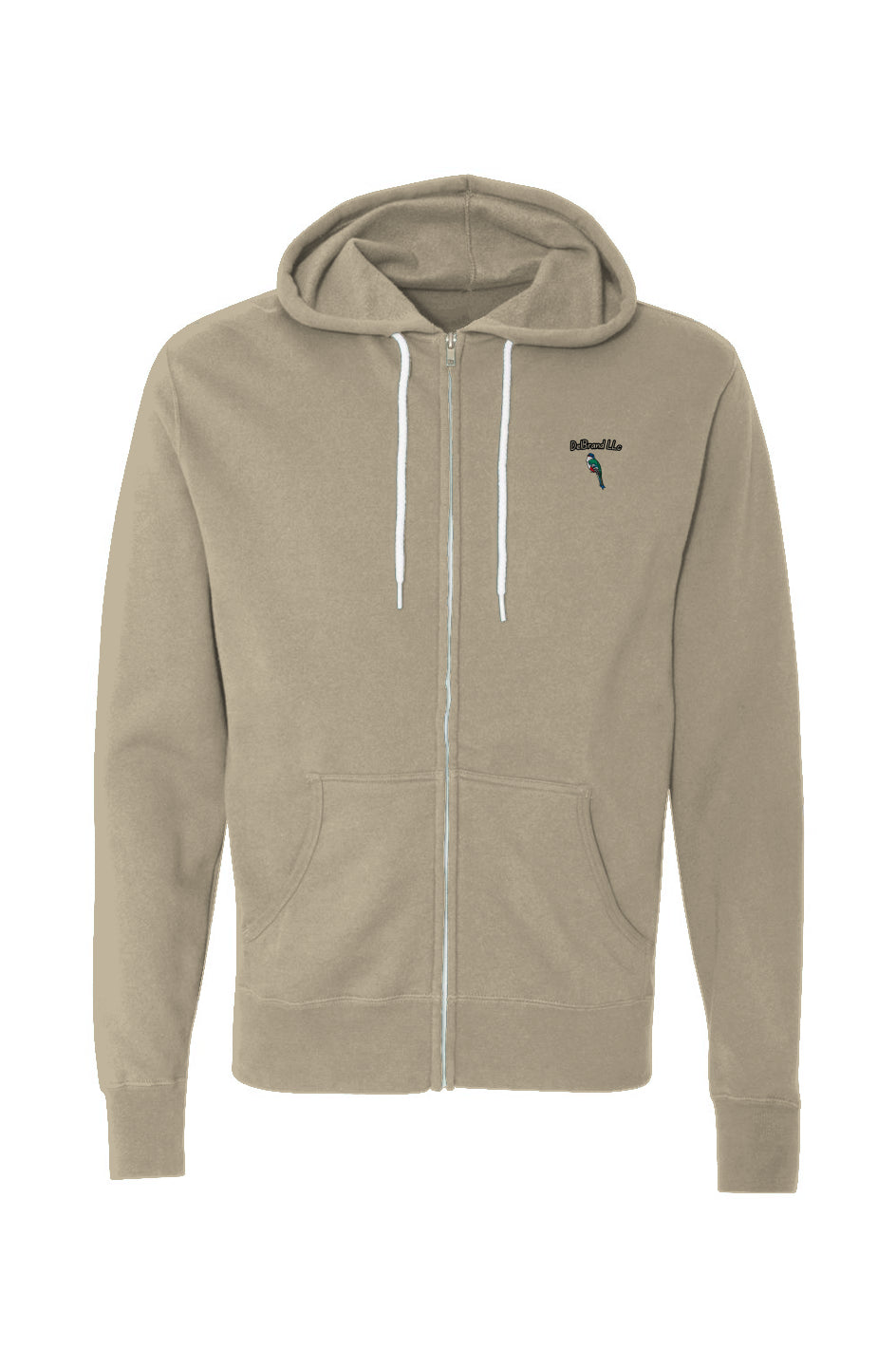 Lightweight Full-Zip Hoodie Unisex: Sandstone