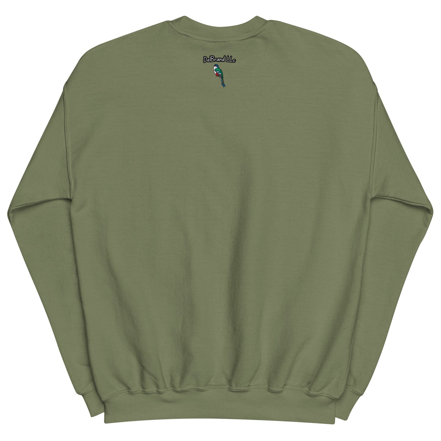 Classic Fit 50/50 Blend Sweatshirt: DelBrand LLc Logo (Embroidered) Color: Military Green