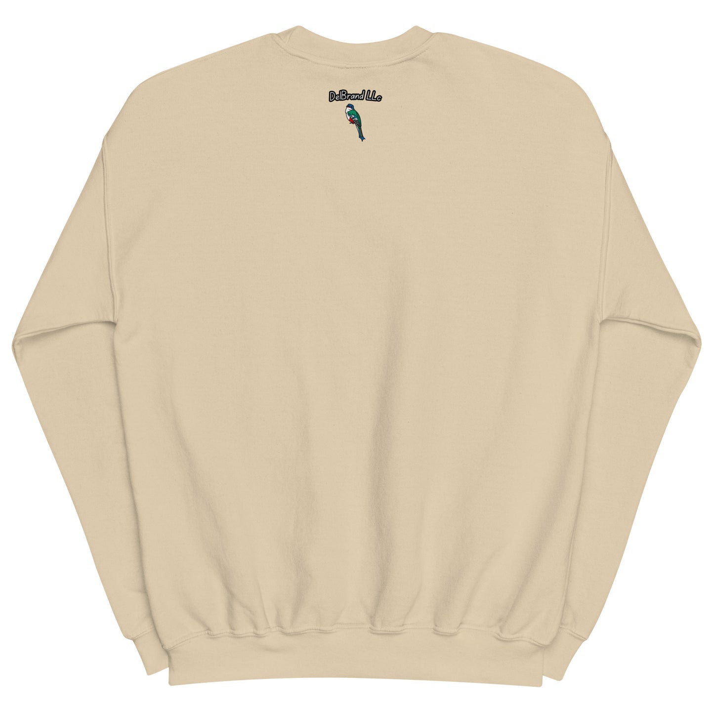 Classic Fit 50/50 Blend Sweatshirt: DelBrand LLc Logo (Embroidered) Color: Sand