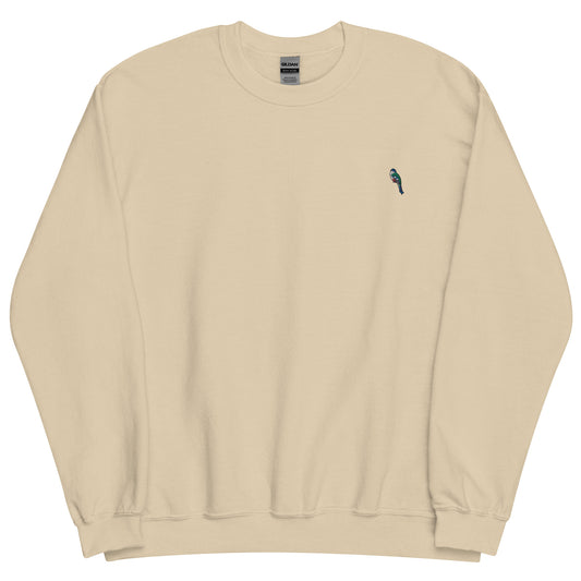 Classic Fit 50/50 Blend Sweatshirt: DelBrand LLc Logo (Embroidered) Color: Sand